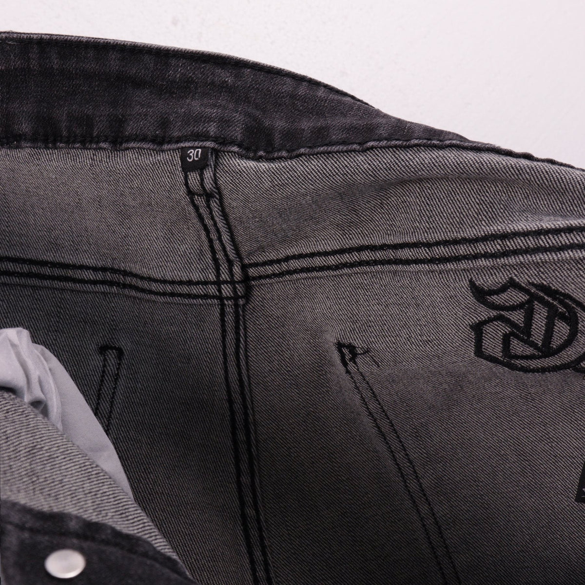 Godspeed Embroidered Denim Shorts