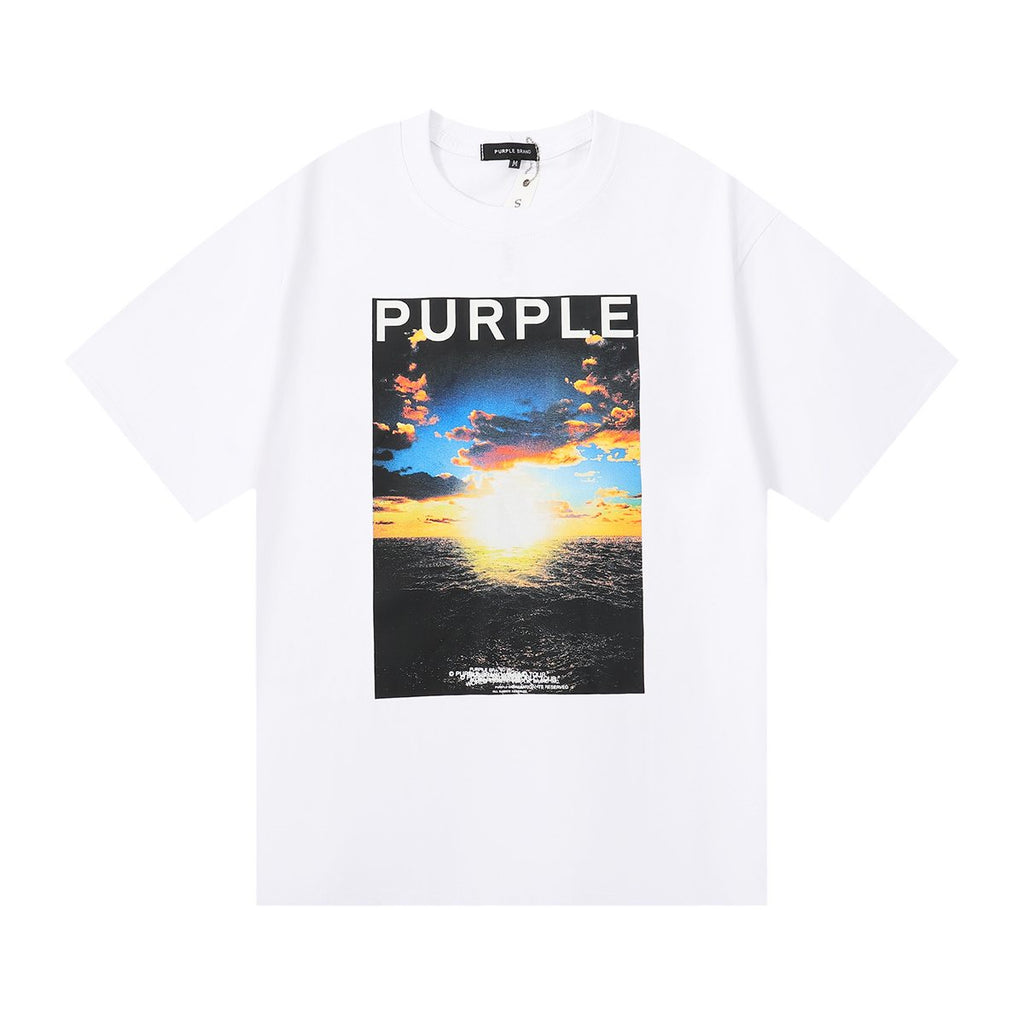 Purple Brand Ocean Sunrise Graphic Short-Sleeve T-Shirt